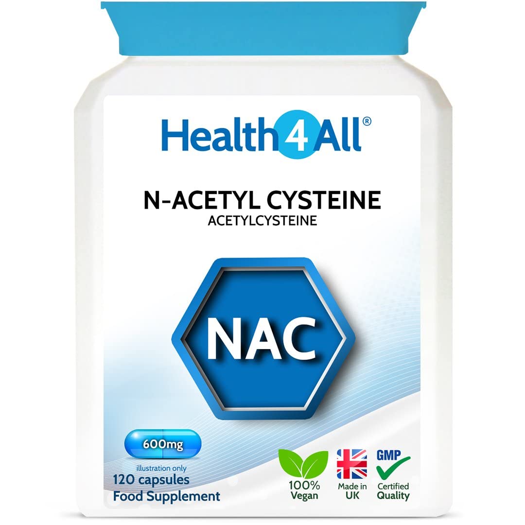 Health4All NAC Supplement 600mg 120 Capsules Vegan N-Acetyl Cysteine for Immune Support and Liver Health