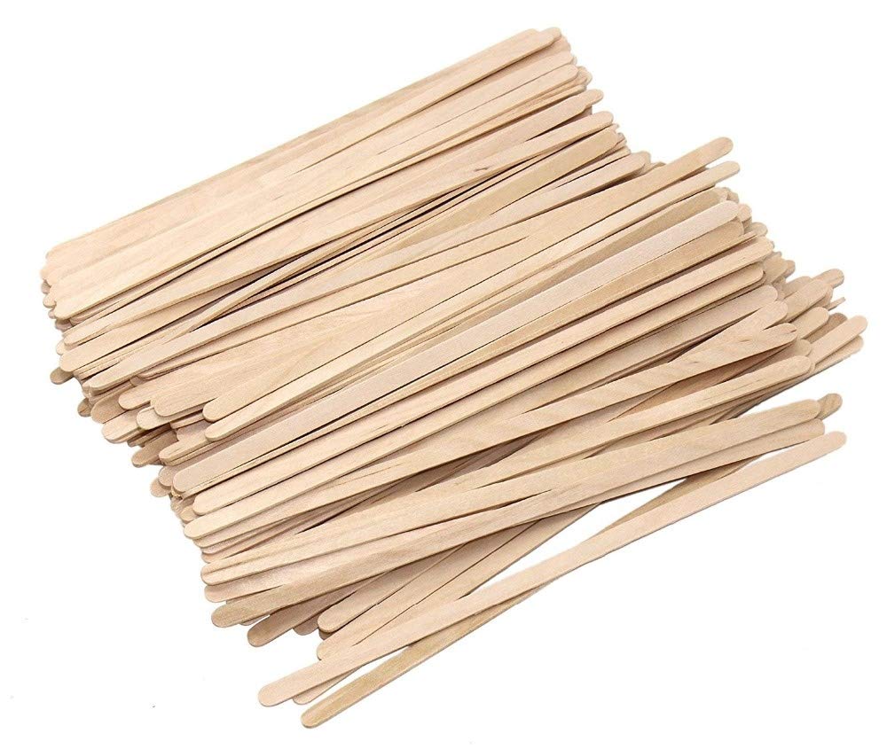 100 x Disposable Wooden Coffee Stirrers 140mm. Eco Friendly. EJJECO