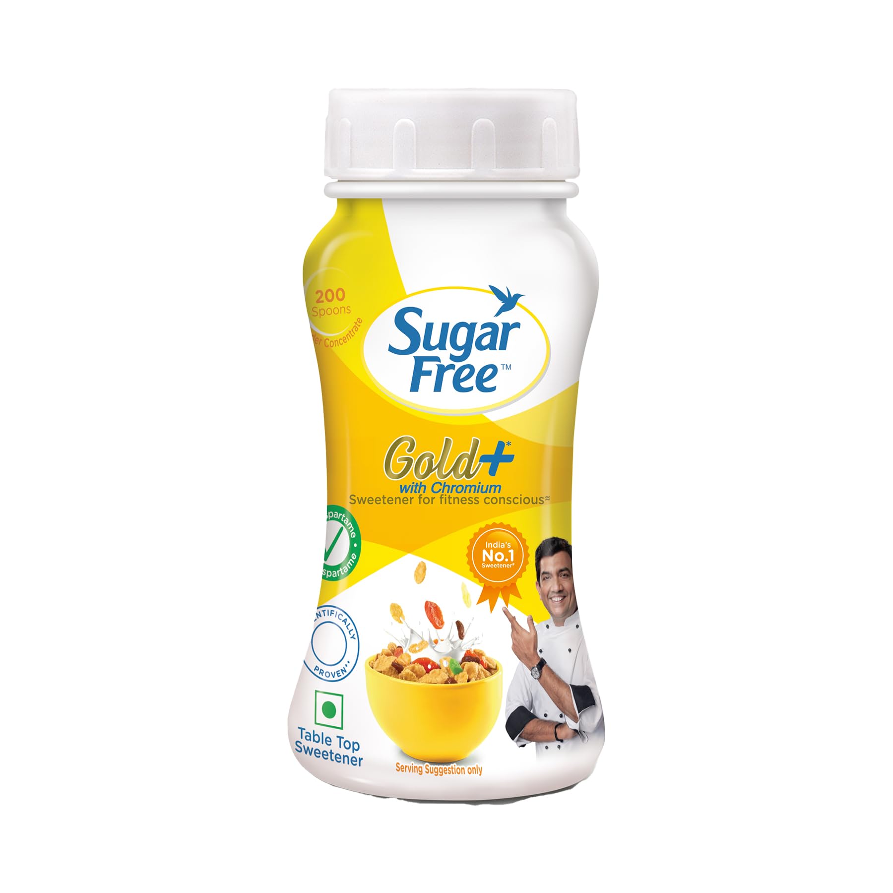 Sugar Free Gold, 100g, Jar| Equivalent to Sweetness from 2kg Sugar| India s No.1 Sweetner| Sweet like Sugar with Low Calories| Scientifically Proven & Tested