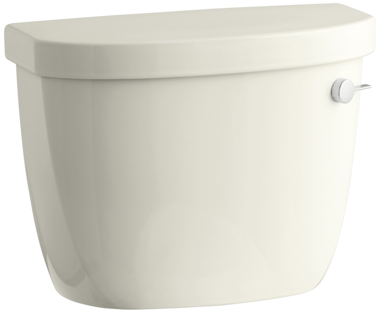 KOHLER K-4418-TR-96 Cimarron 1.6 gpf Class Five Toilet Tank with Right-Hand Trip Lever and Locks, Biscuit