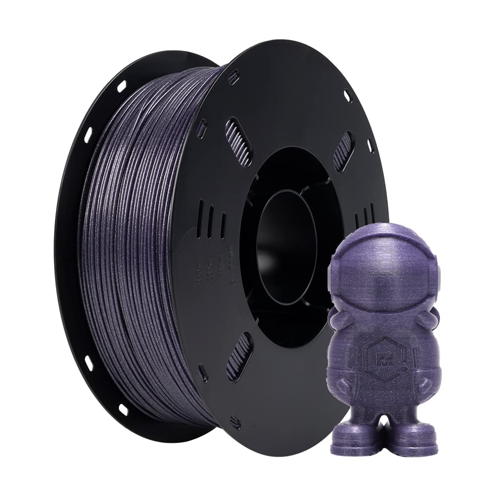 VoxelabPLA Filament 1.75 mm, 3D Printer Filament PLA, Good Adhesion for 3D Printing, Vacuum Packaging, Tidy Spool, Precise Dimensional Accuracy +/- 0.02 mm, 1 kg (2.2 lbs) Galaxy Purple