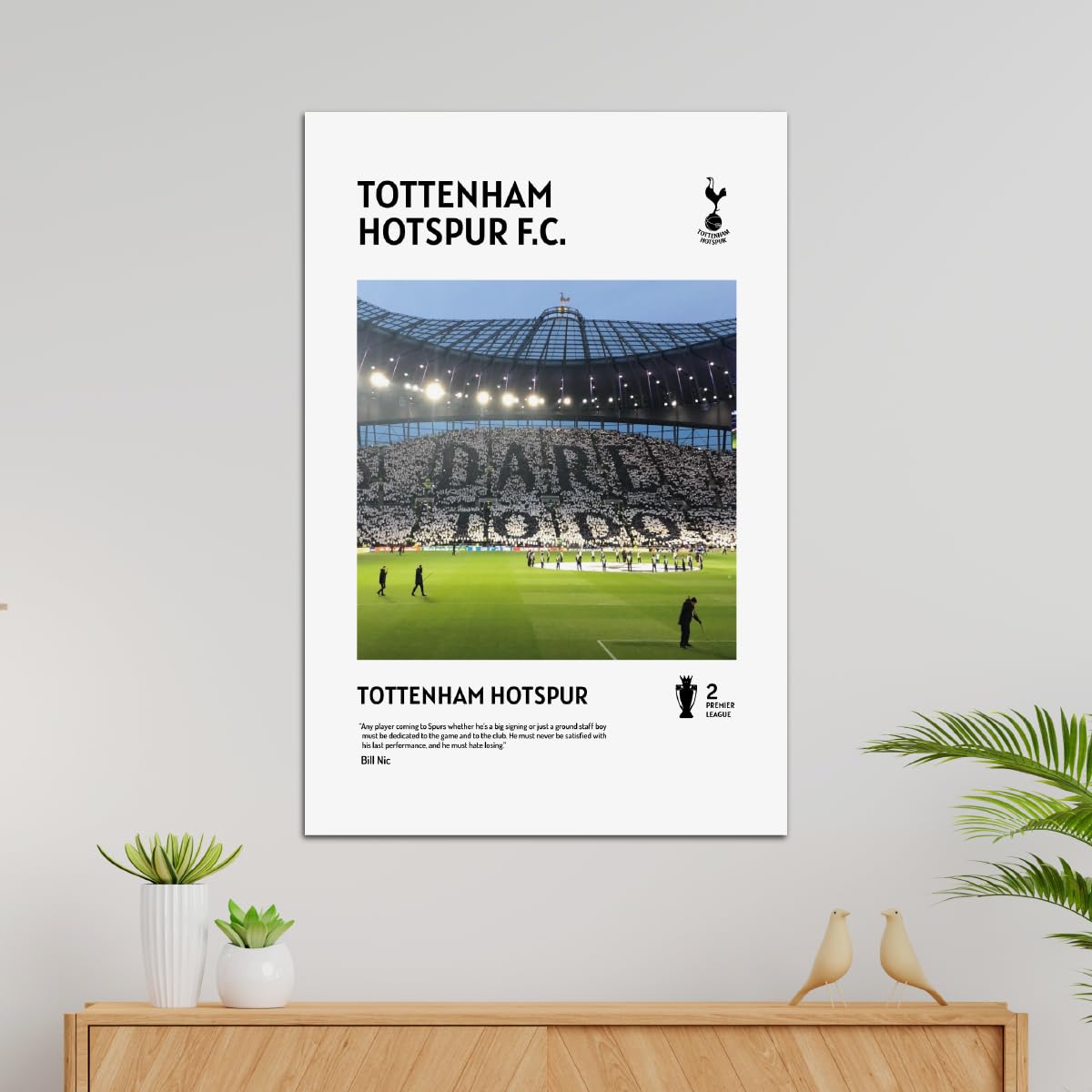 TenorArts Tottenham Hotspur Poster White Club Stadium Wall Poster with Thick 300 GSM Matt Finish Paper (18inches x 12inches)