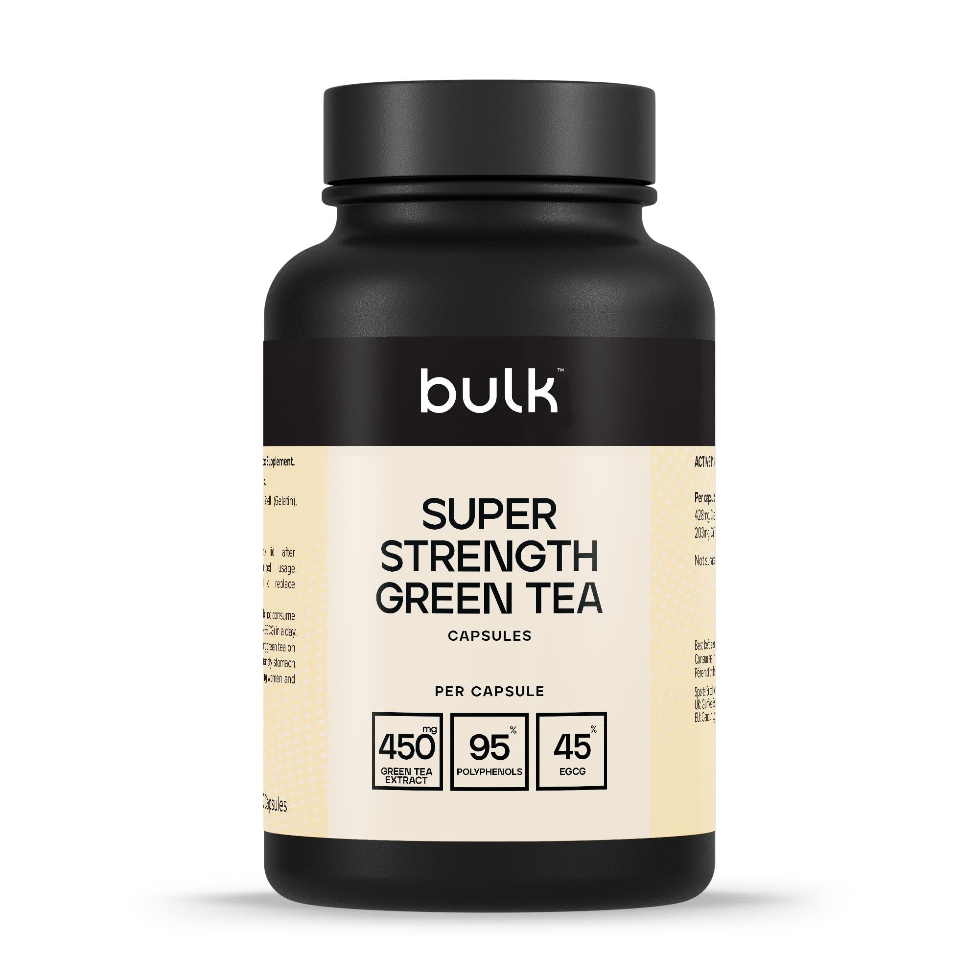 Bulk Super Strength Green Tea Capsules, 450 mg, Pack of 90, Packaging May Vary