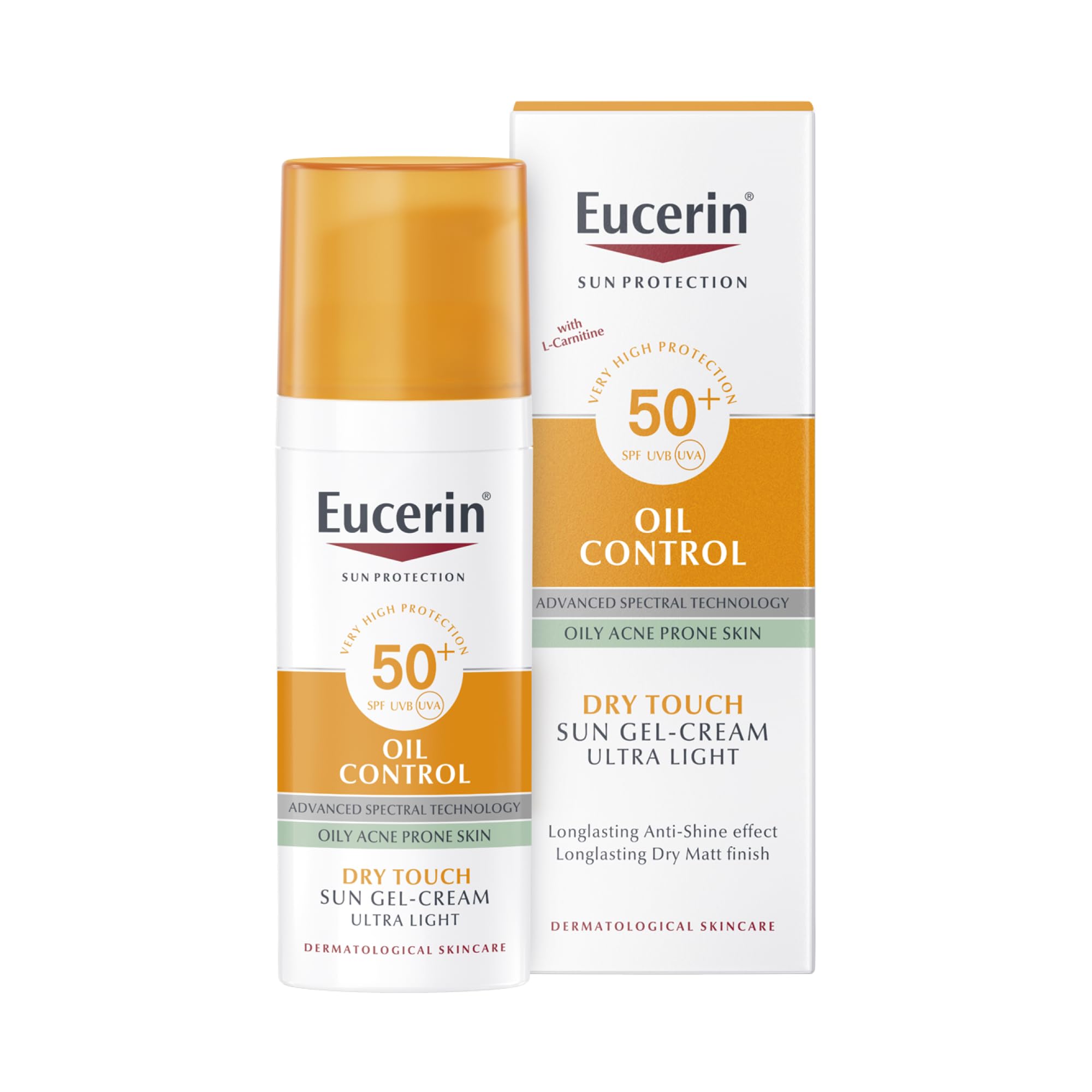 Eucerin Sun Protection Oil Control SPF50+ Dry Touch Gel-Cream for Acne Prone Skin, 50ml