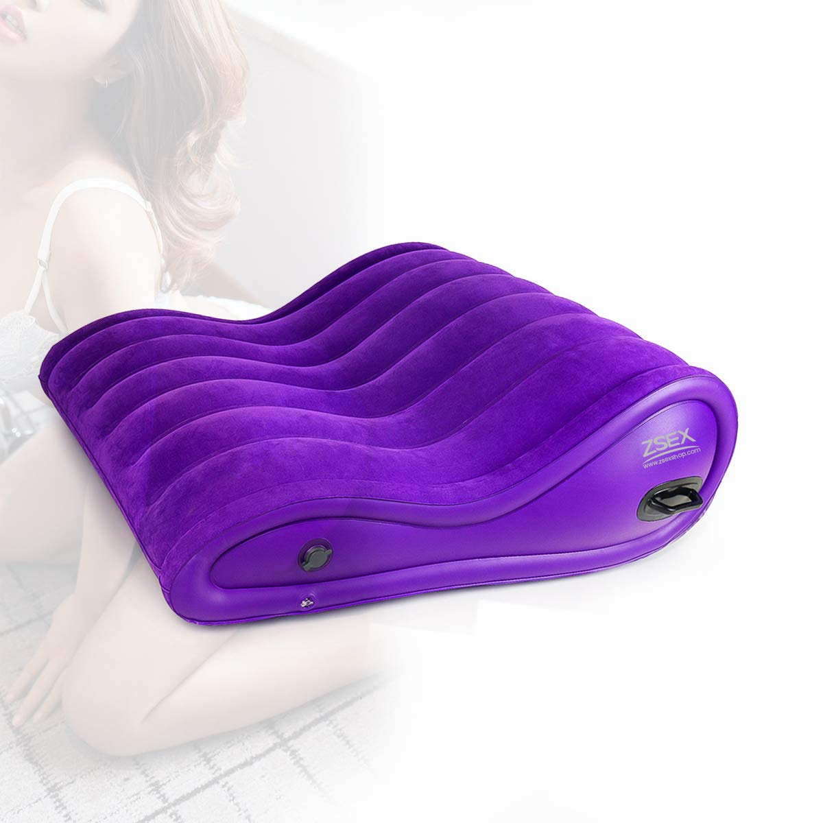 ZSEX Inflatable Adult Sofa - Magic Cushion Position Furniture for Couples Position Women Sti-mula-tor Support Pillow Purple 100%