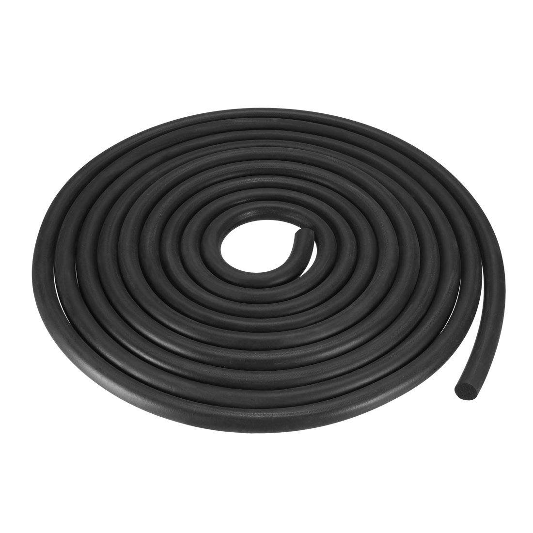 uxcell Foam Rubber Seal Weather Strip 13mm Diameter 5 Meters Long Black