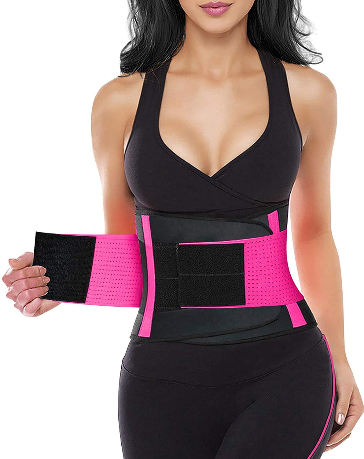 YIANNA Waist Trainer Belt for Women Waist Trimmer Weight Loss Workout Fitness Back Support Belts