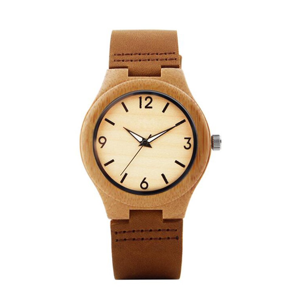 Wooden Watch Women Watches Ladies Clock Leather Watchband Wristwatch Luxury Brand Quartz Watch