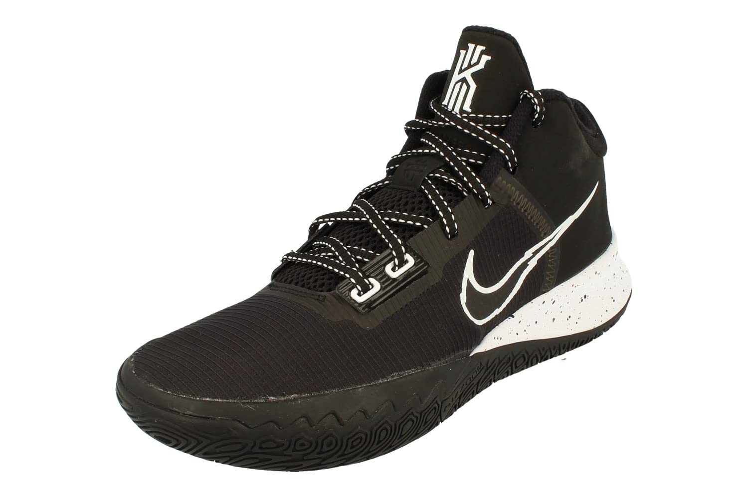 NikeMen's Kyrie Flytrap IV Basketball Shoe (Black/White-Metallic Silver, Numeric_8)