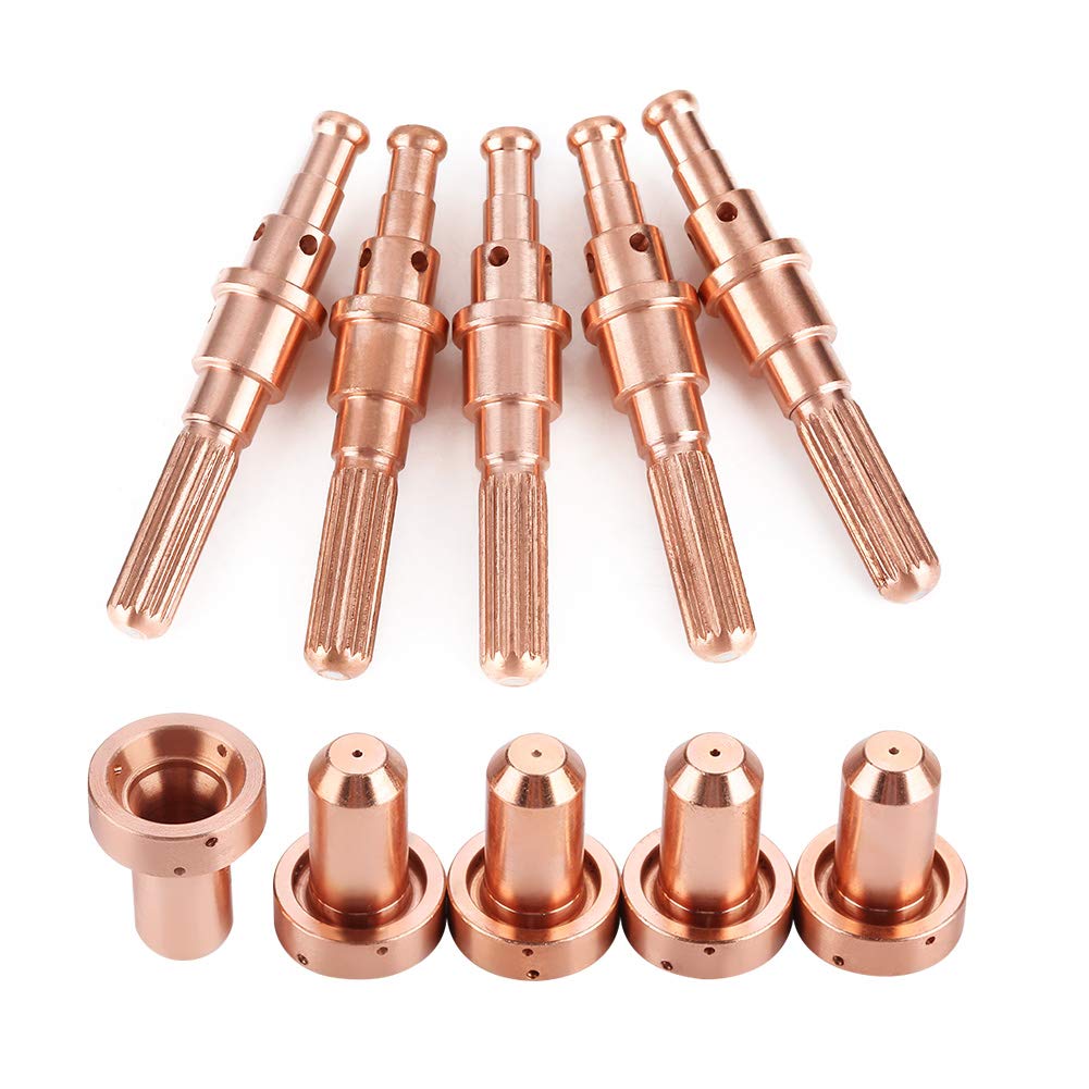 Plasma Torch Consumables, Nimoa 5pcs 9-8215 Electrode and 5 pcs 9-8210 Nozzle Tips for Thermal Dynamics SL60/100 Plasma Torch