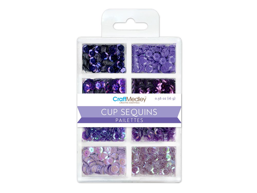 Multicraft Imports Viola Craft Medley(TM) Creative Essentials Cup Sequins 7mm 0.56oz