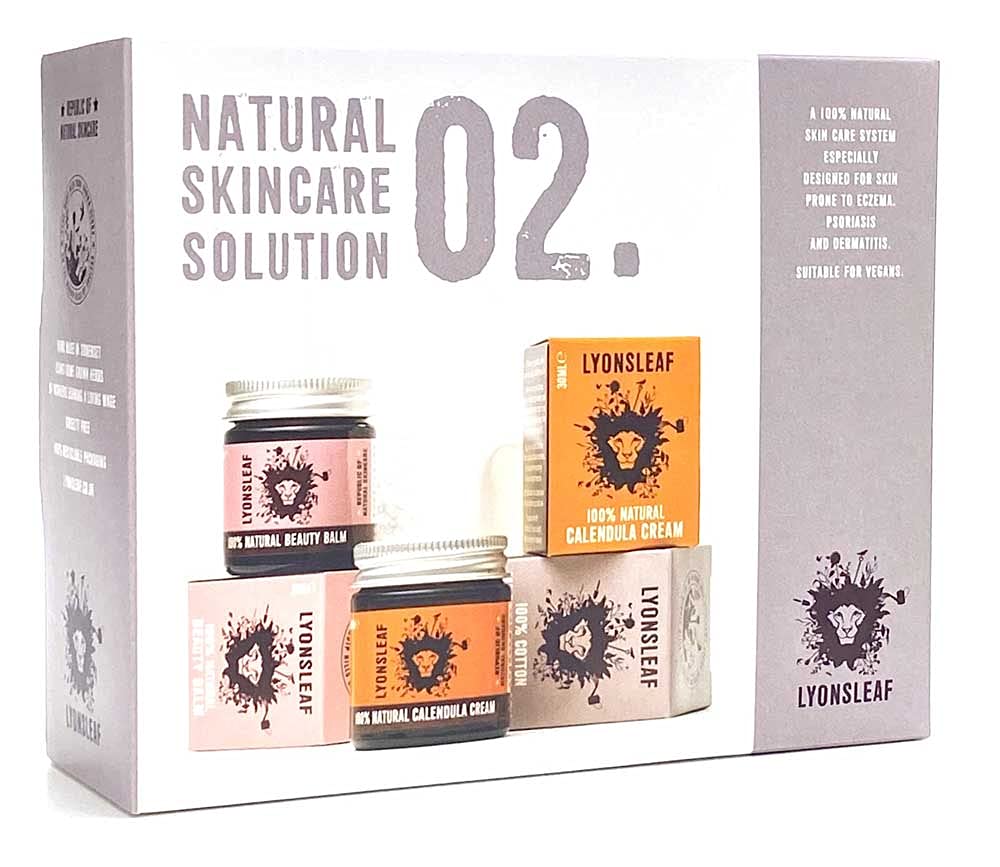 Natural Skincare Solution - for Dry Skin, and Skin Prone to Eczema, Psoriasis and Dermatitis (02 - with Fragranced Calendula Cream)