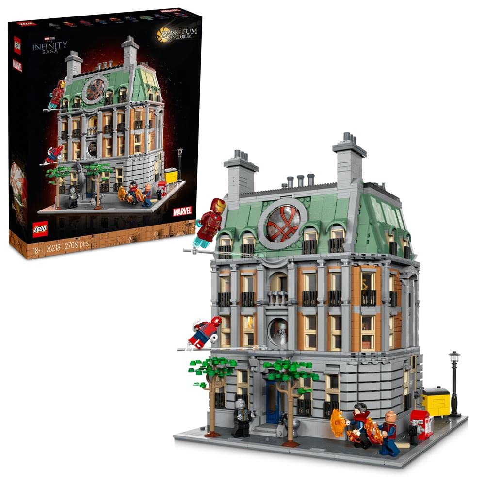 LEGOMarvel Sanctum Sanctorum, 3-Storey Modular Building Set, with Doctor Strange and Iron Man Minifigures, Infinity Saga Collectible 76218