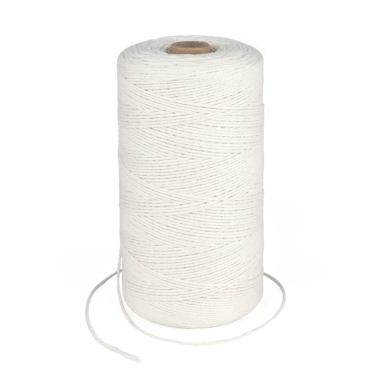 G2PLUS White Cotton String,1.5MM Cotton String,1476Feet Cotton Bakers Twine,Gift Wrapping String,Macrame Cord for DIY Art & Crafts,Home Decor, Gift Packaging