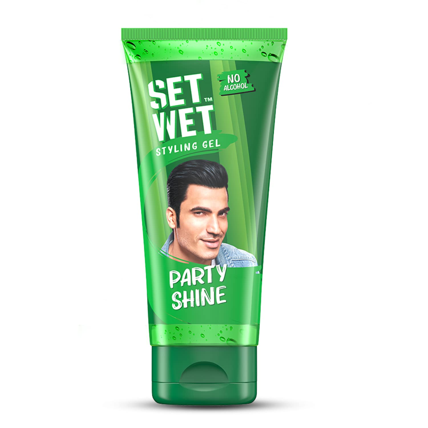 Set Wet Styling Hair Gel for Men - Party Shine, 100gm | Strong Hold, High Shine |For Short to Medium Hair| No Alcohol, No Sulphate