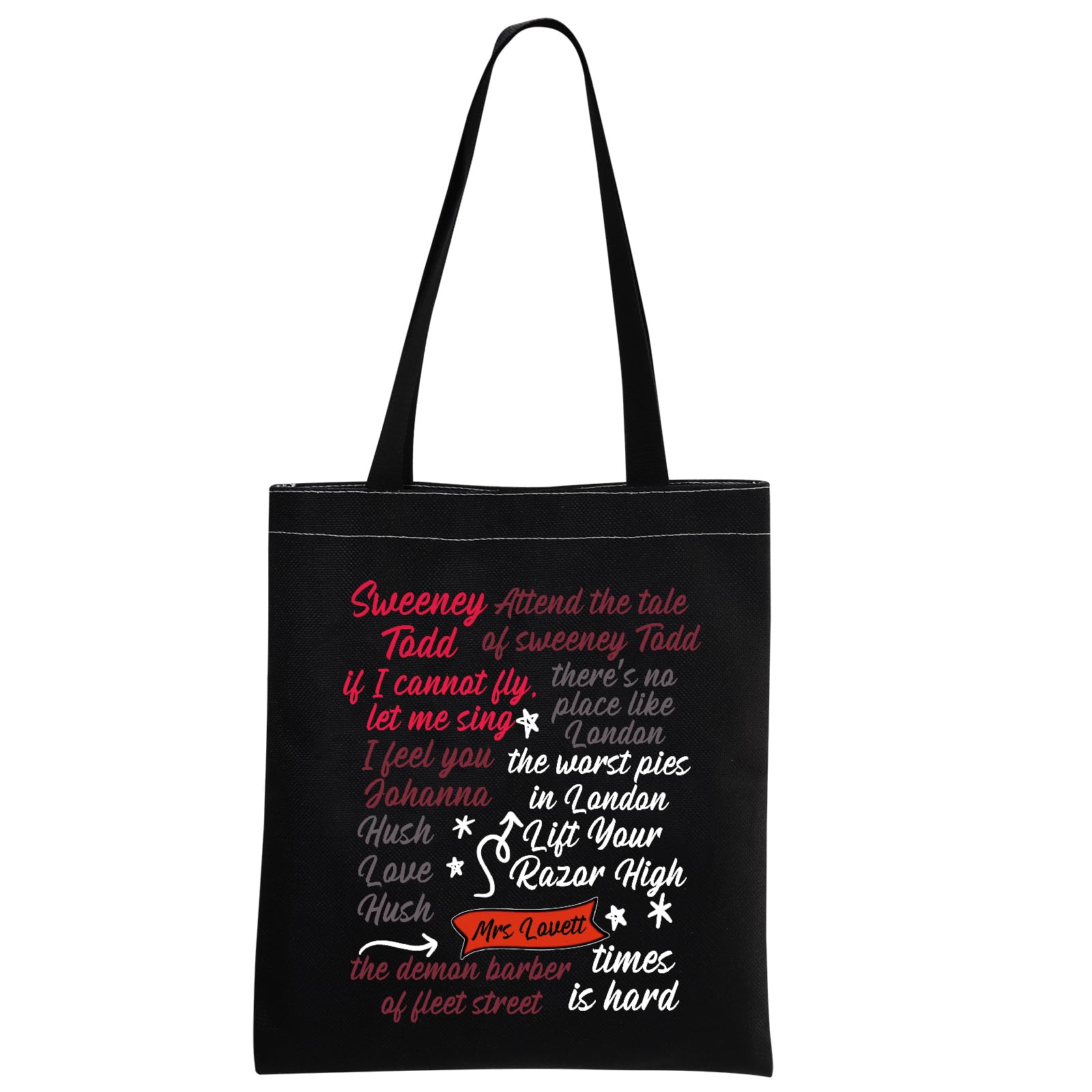 MNIGIU Sweeney Todd Tote Bag Sweeney Todd Musical Tote Sweeney Todd Musical Merch Sweeney Todd Quote