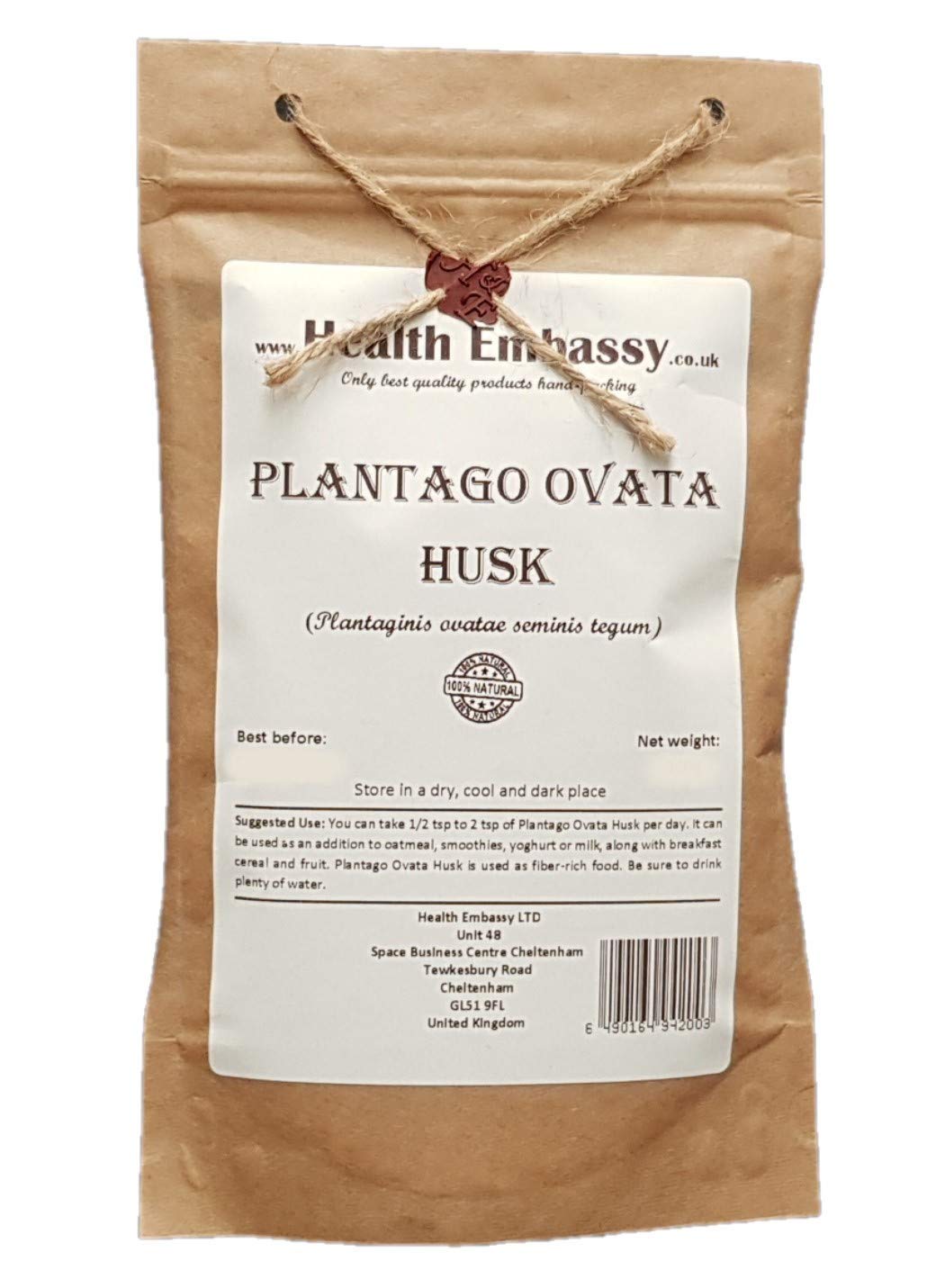 HEALTH EMBASSY Plantago Ovata Husk (Plantaginis Ovatae Seminis Tegumentum) - - 100% Natural (200g)