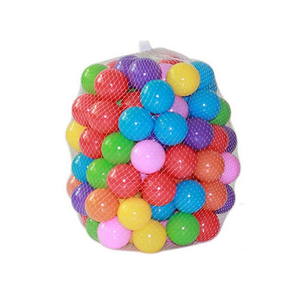 SAPU 5.5cm Soft Plastic Ocean Ball,Colorful Ball Fun Ball Kids Ball Swim Pit Toy Ball Tent Toddler Ball (100pcs)