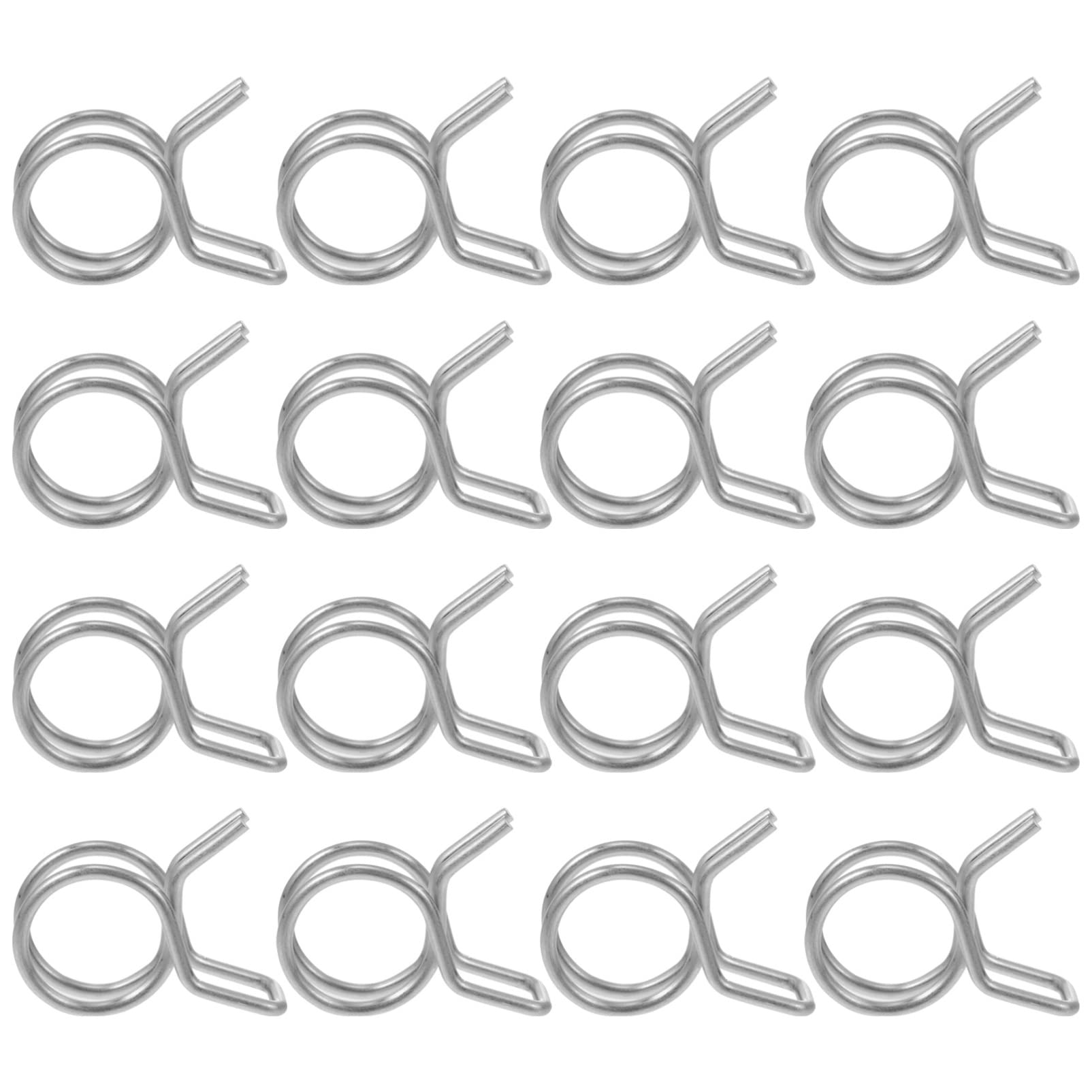 Tofficu 100 Pcs Irrigation Hose Clamps Stainless Steel Garden Hose Clamps Leak- Proof Hose Pipe Clips Irrigation Pipes Clamp for Garden Irrigation Pipes (Inside Diameter 8mm)