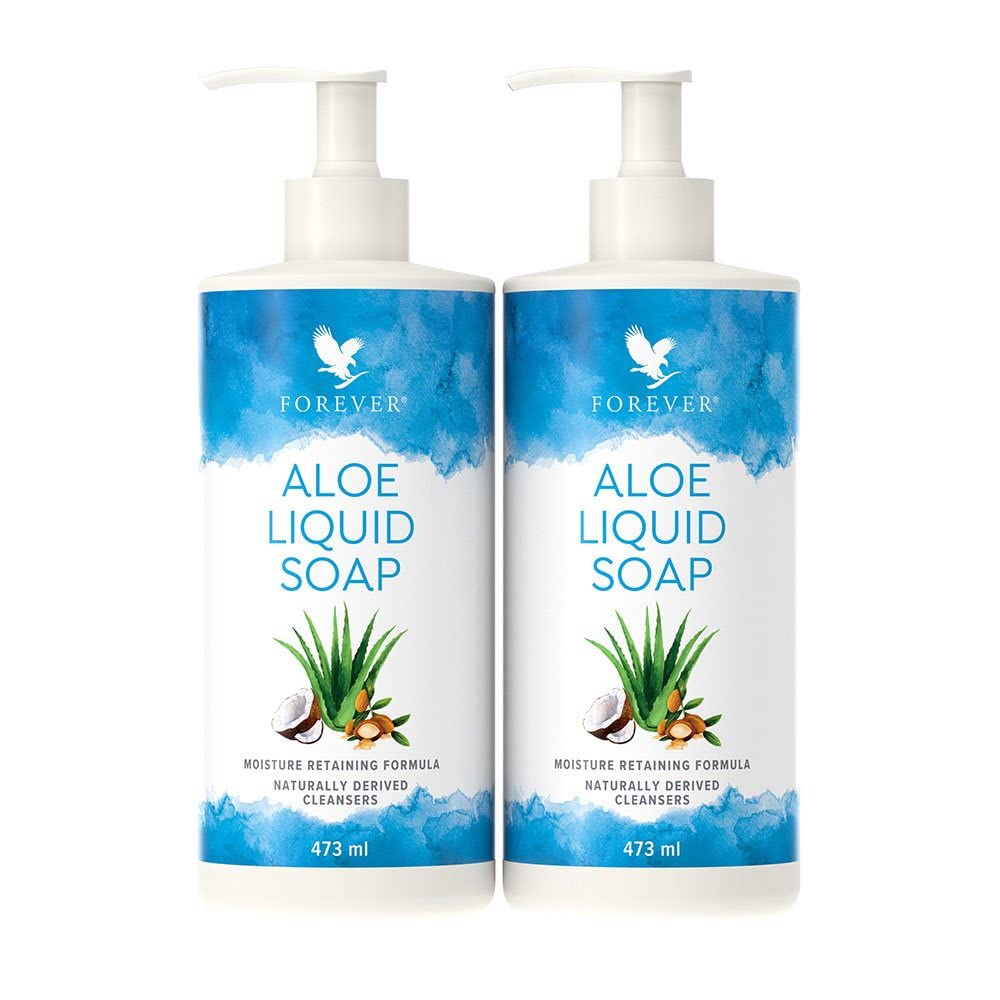 Forever Living Products Aloe Liquid Soap, 473ml, Cleanse and Moisturise, Vegan friendly, pure Aloe Vera blended with Jojoba oil. (bundle of 2)