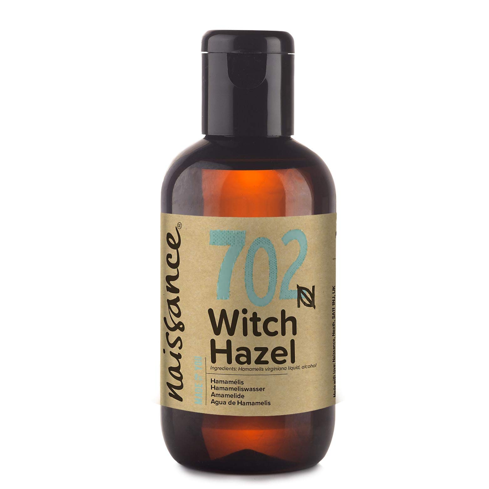 Naissance Distilled Witch Hazel 100ml - Pure, Natural, Cruelty Free, Vegan - Cleansing & Toning - Ideal for Aromatherapy, Skincare and DIY Beauty Recipes