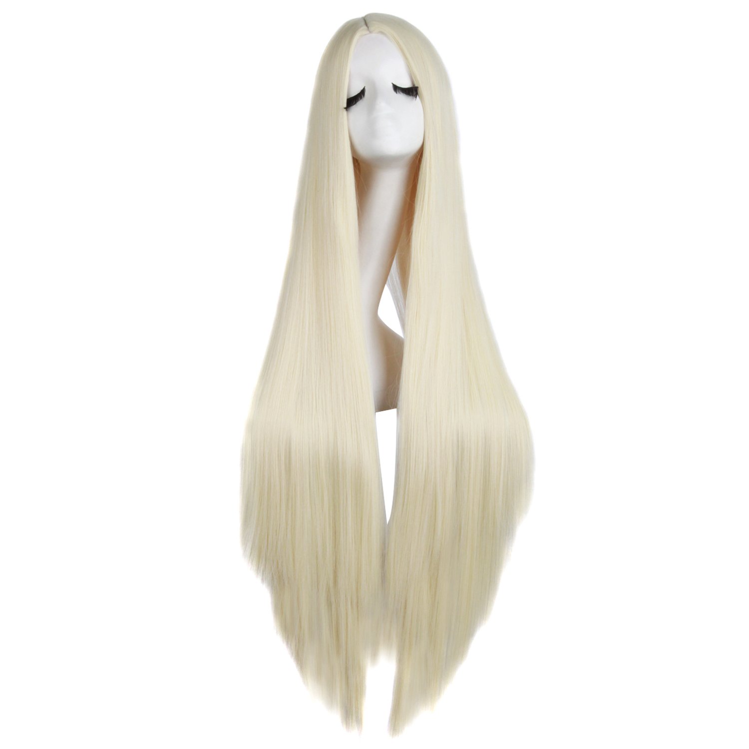 MapofBeauty40"/100cm Natural Soft Straight Long Cosplay Wig (Light Blonde)