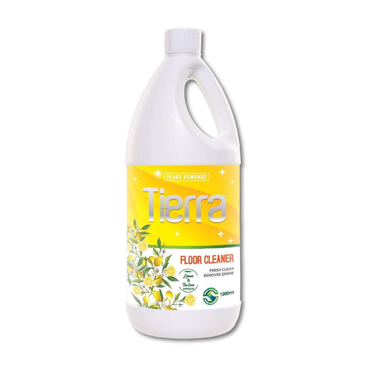 Tierra Floor Cleaner Liquid| 1 Litre Pack| Fresh Lime & Tea Tree extracts| Removes Germs & Stains| Skin Safe, Baby Safe & Pet-Friendly| Non-Toxic