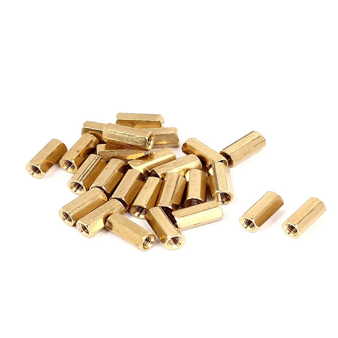 New Lon0167 M3 x Featured 11mm Female Thread reliable efficacy Brass Hex Standoff Pillar Rod Spacer Coupler Nut 25pcs(id:3d3 6f a5 4b6)