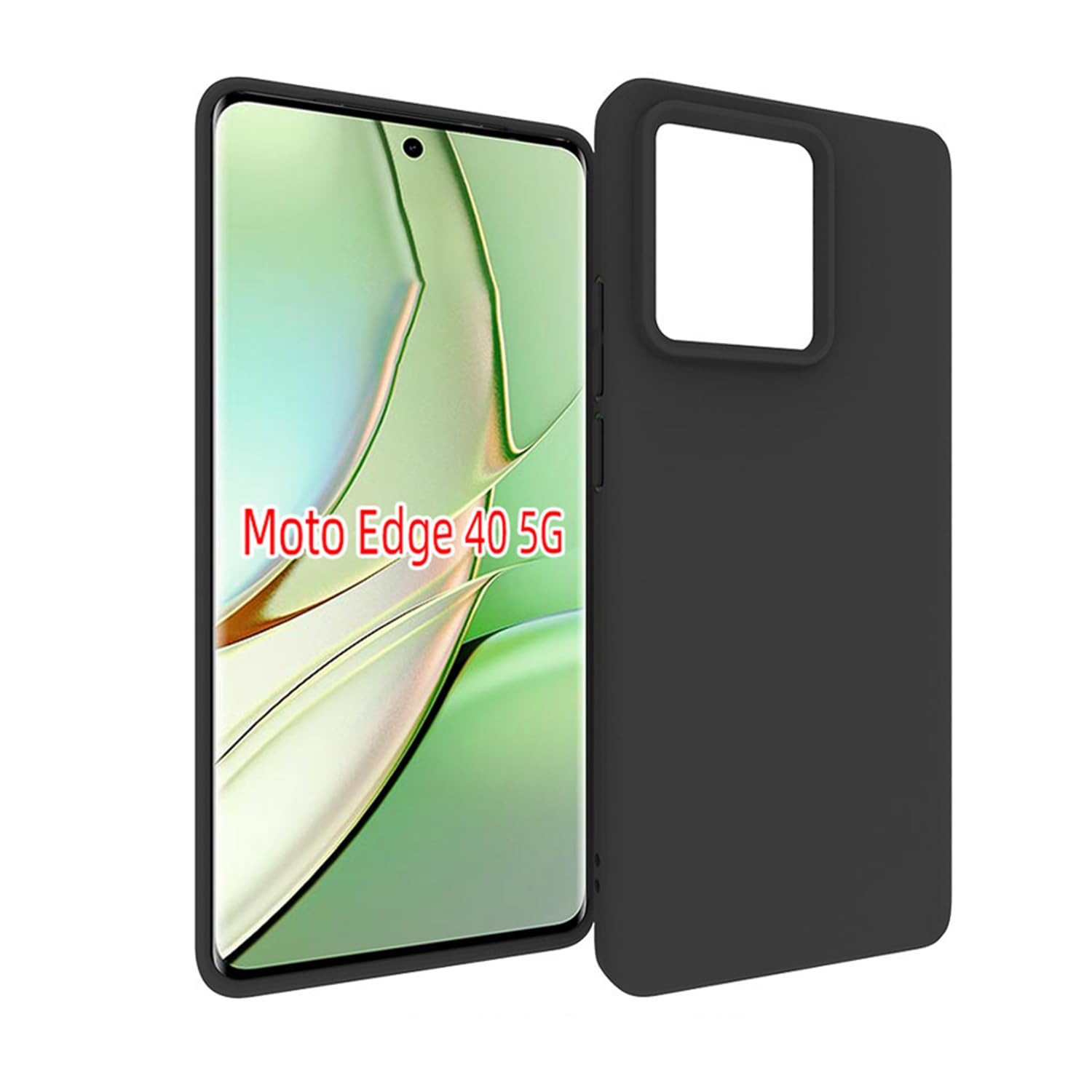 ZMONE for Motorola Edge 40 5G Case Cover Slim Fit Soft Flexible TPU Ultra Thin Matte Finish Coating Protective Cover - Black