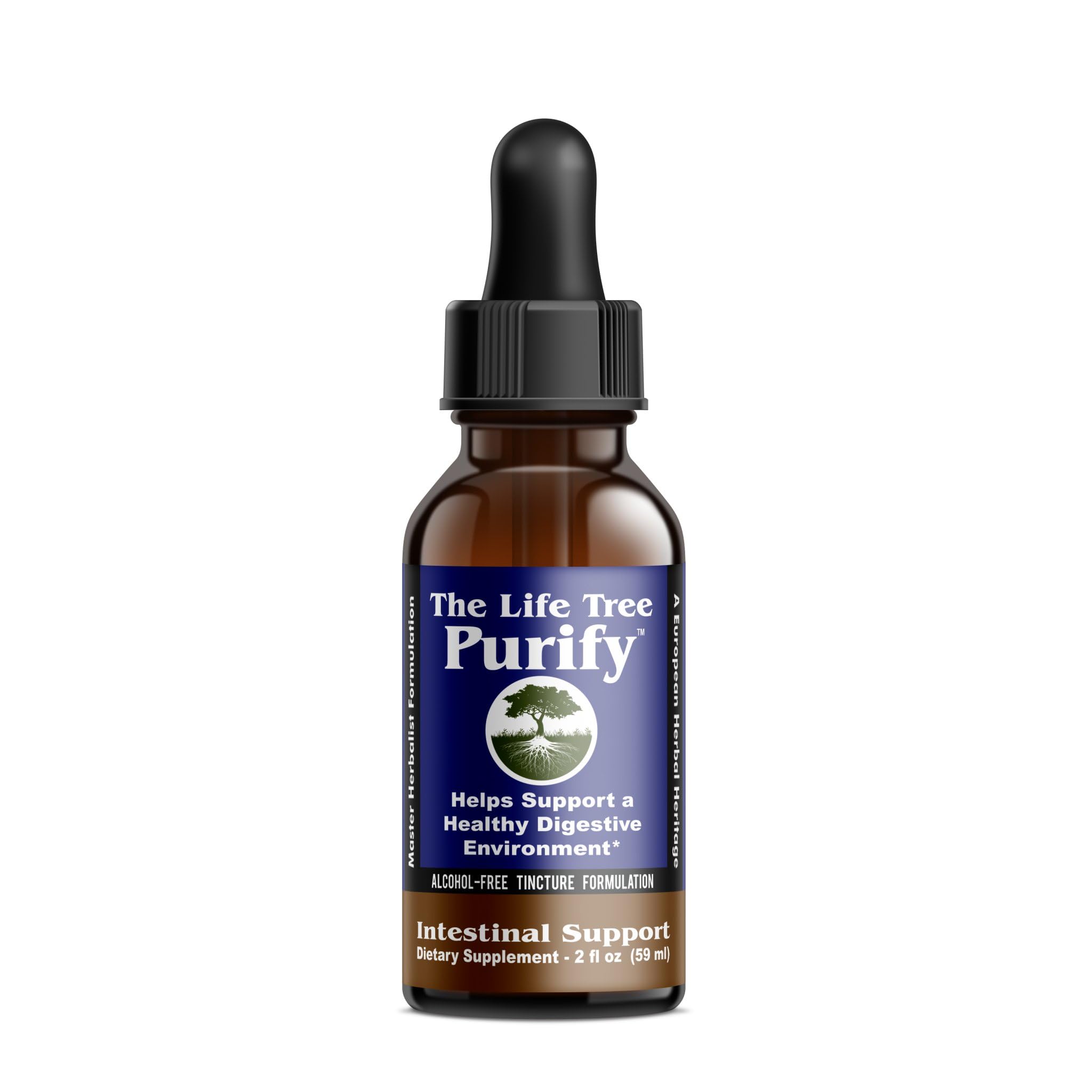 Purify - Certified Organic Advanced Intestinal Support and Microbial Cleanse for Humans and Pets - Contains no Wormwood - 2 fl oz Tincture Formulation.