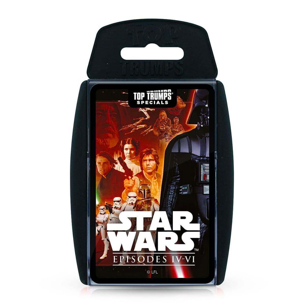 Top TrumpsStar Wars Episodes 4-6 Specials Card Game, Play with Luke Skywalker, Darth Vader, Emperor Palpatine and OBI-Wan Kenobi, Educational for 2 Plus Players Makes a Great Gift for Ages 6 Plus