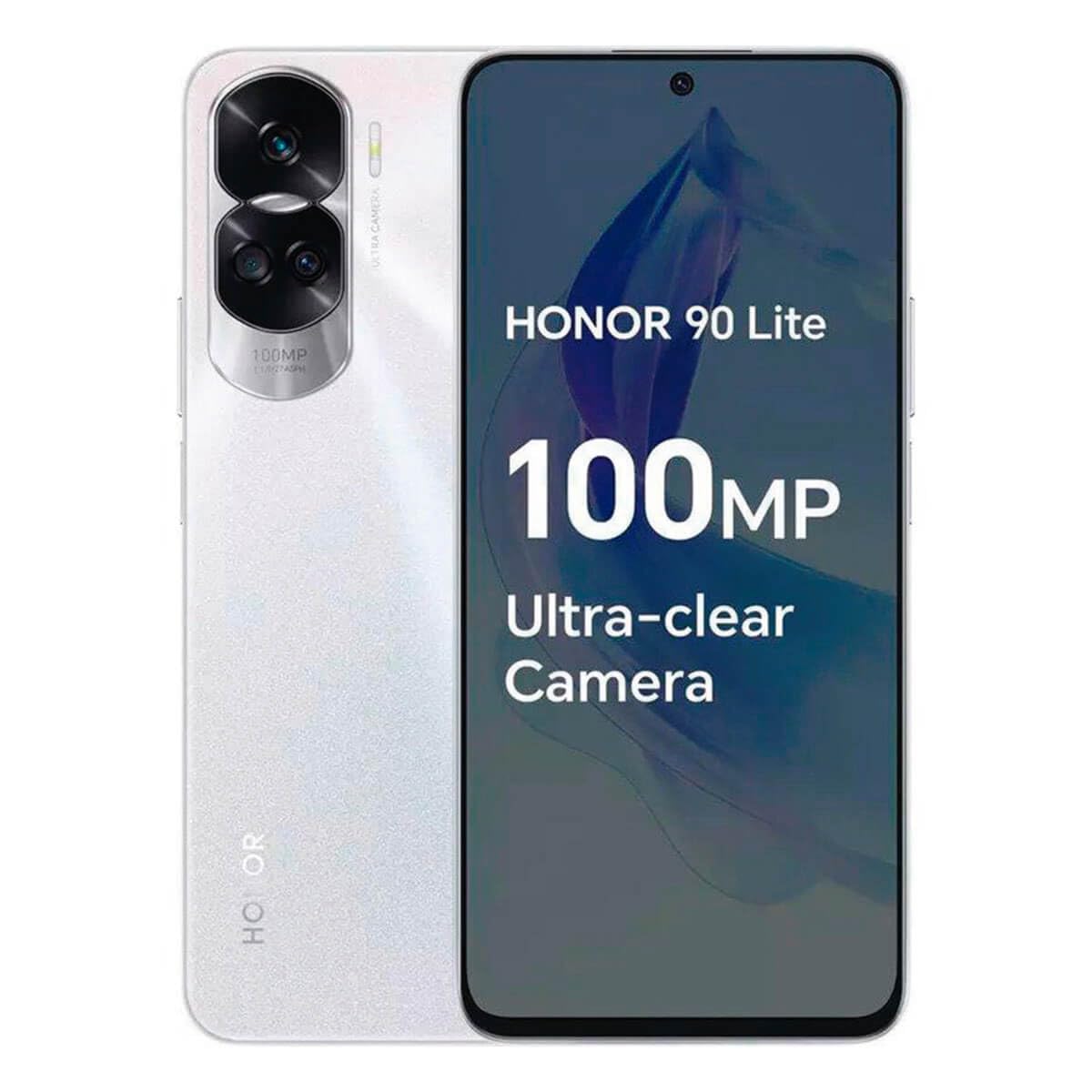 HONOR 90 Lite Smartphone 5G with 100MP Triple Camera, 8+256GB, 6,7” 90Hz Display, 4500mAh, Dual SIM, Android 13, Titanium Silver