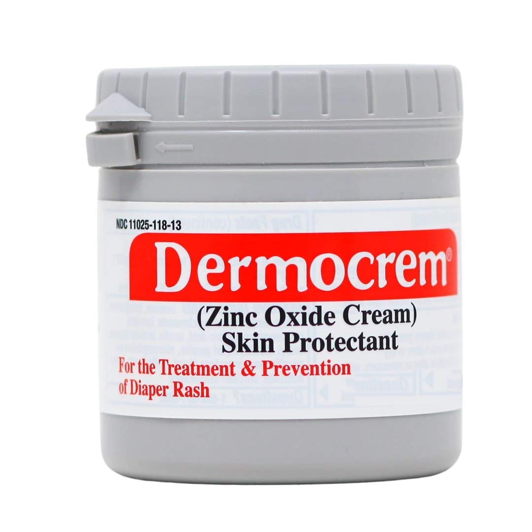 Dermocrem 4.4 oz Treatment & Prevention of Diaper Rash 15.25% Zinc Oxide, Barrier Cream to Treat, Relieve & Prevent Diaper Rash, Hypoallergenic, Dye-, Phthalate- & Paraben-Free,