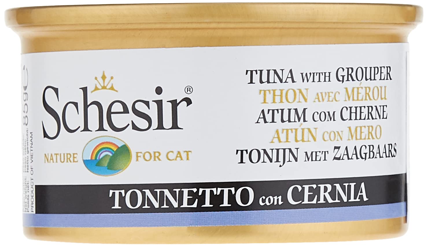 SchesirCat Can Tuna With Grouper,Wet Food In Jelly For Cats 85G