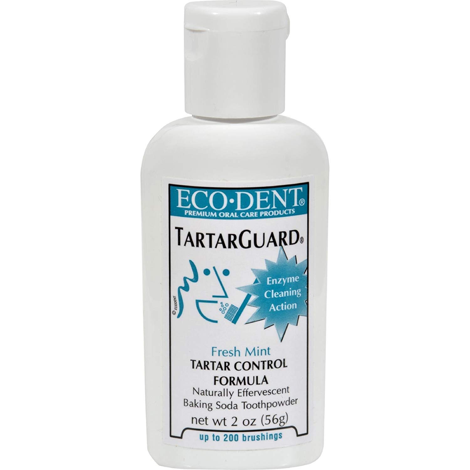 ECO-DENTToothpowder Tartar Guard - Fresh Mint - Enzyme Cleaning Action - 2 oz (Pack of 2)