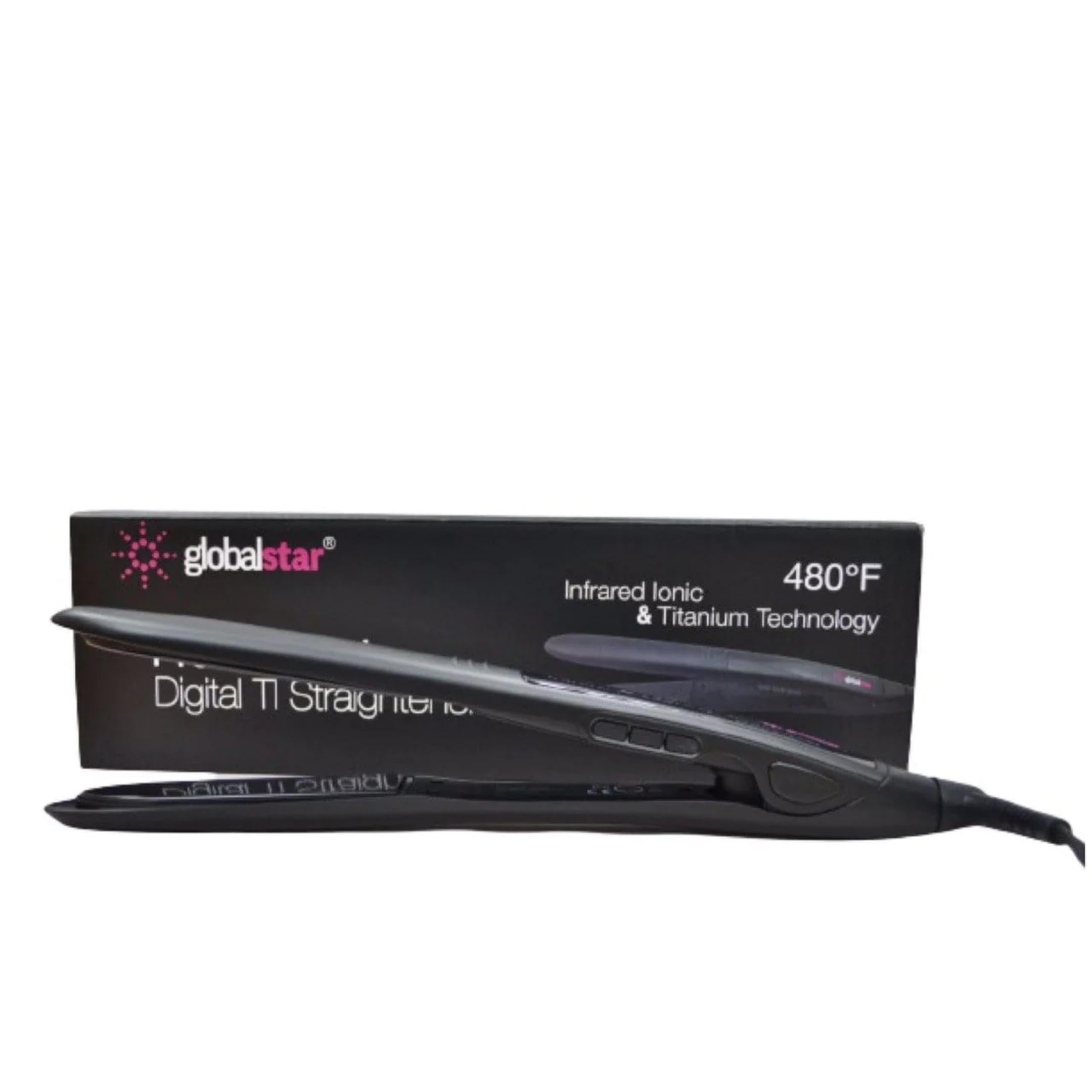 Globalstar FL-1020 Professional Digital Straightener with titanium & Infrared Ionic Technology 480°F