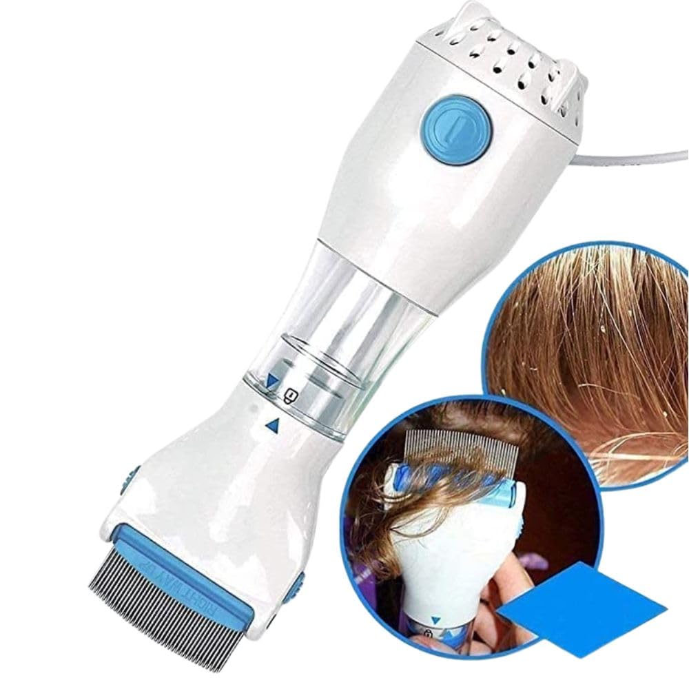 Iconic DealzElectric Head Lice Comb, Stainless Steel Teeth, Adjustable Angles Lice Remover Comb, Removes Lice and Eggs