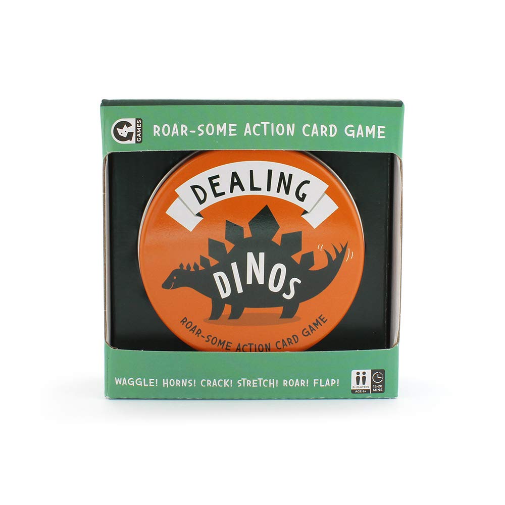 Ginger Fox - Dealing Dinos Roar-Some Action Card Game. Family Games for Ages 6 and Over. Throw in Funky Dino Moves and Get Rid of Your Cards. Fun Games for Family Game Night, Parties and More