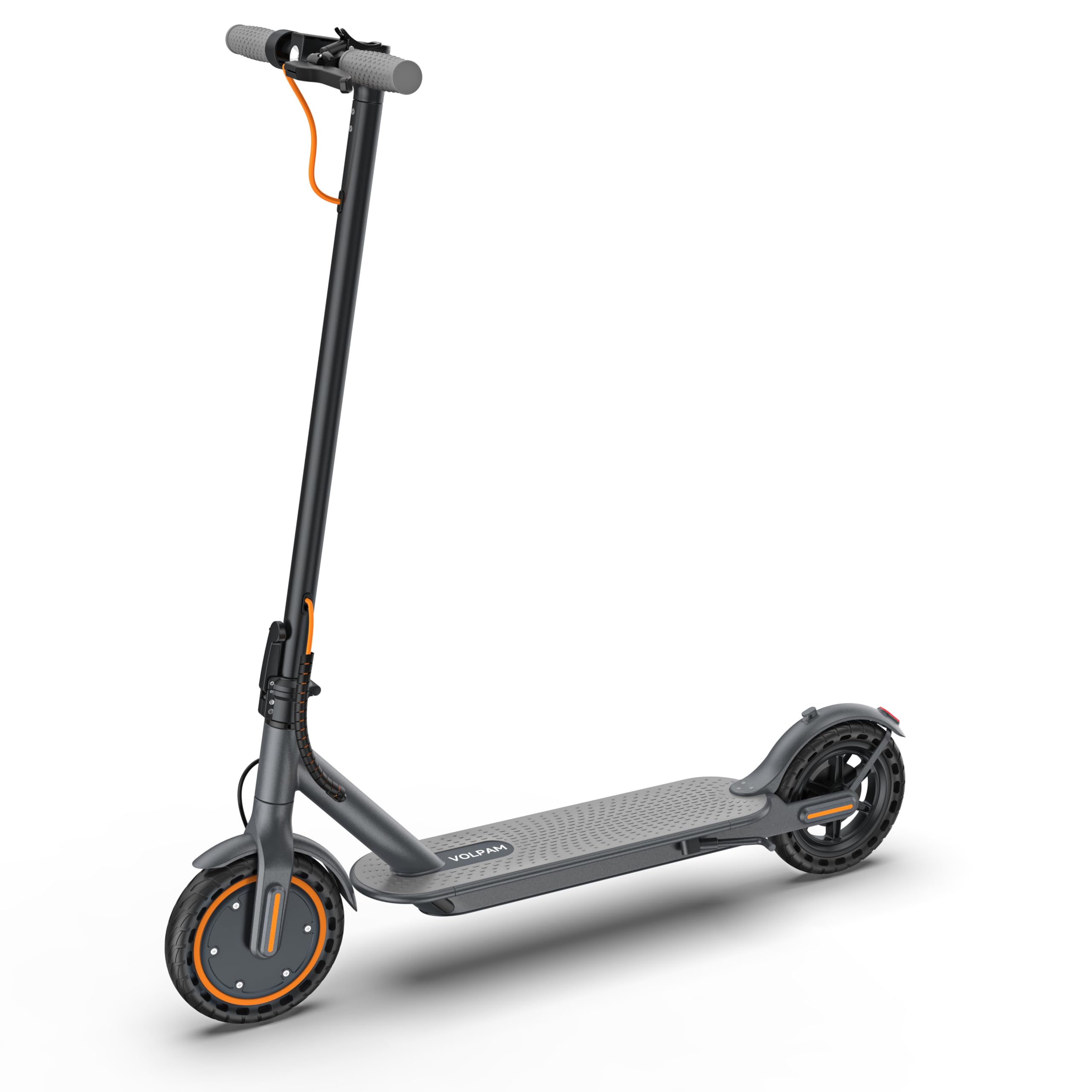 Electric Scooter 8.5" Solid Tires 350W Motor Up to 19Mph Speed for Adults, Max 21Miles - Portable Folding Commuting Scooter with Double Braking System and App