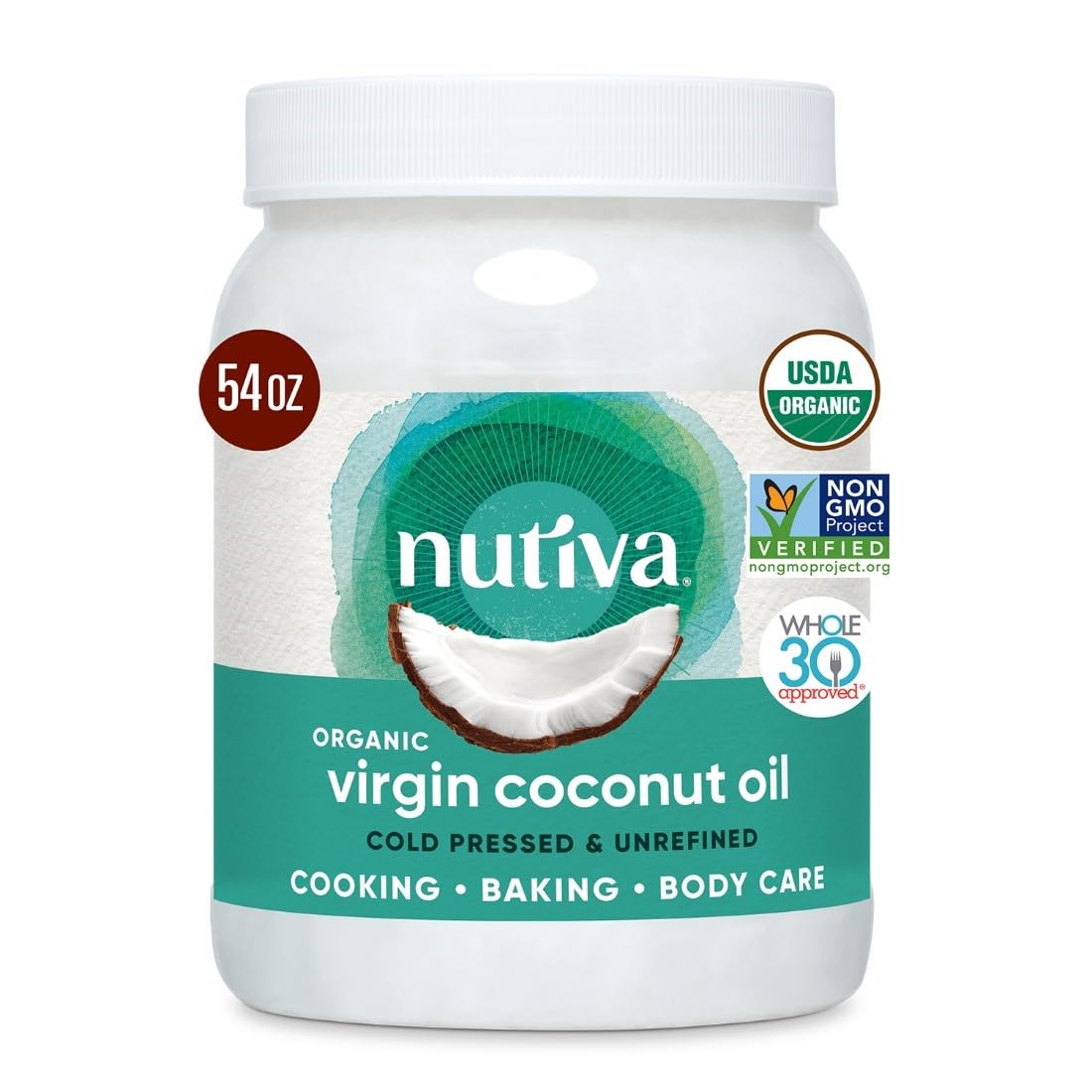 Nutiva, Organic Coconut Oil, 54 Fl Oz