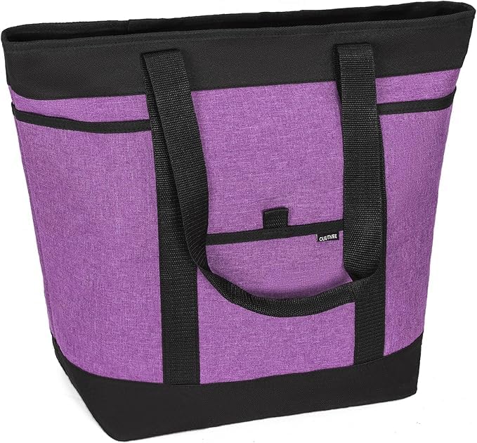 OUUTMEEInsulated Cooler Bag Grocery Bags Large Freezer Shopping Cooler Tote Food Delivery Bag for Cold/Hot Food