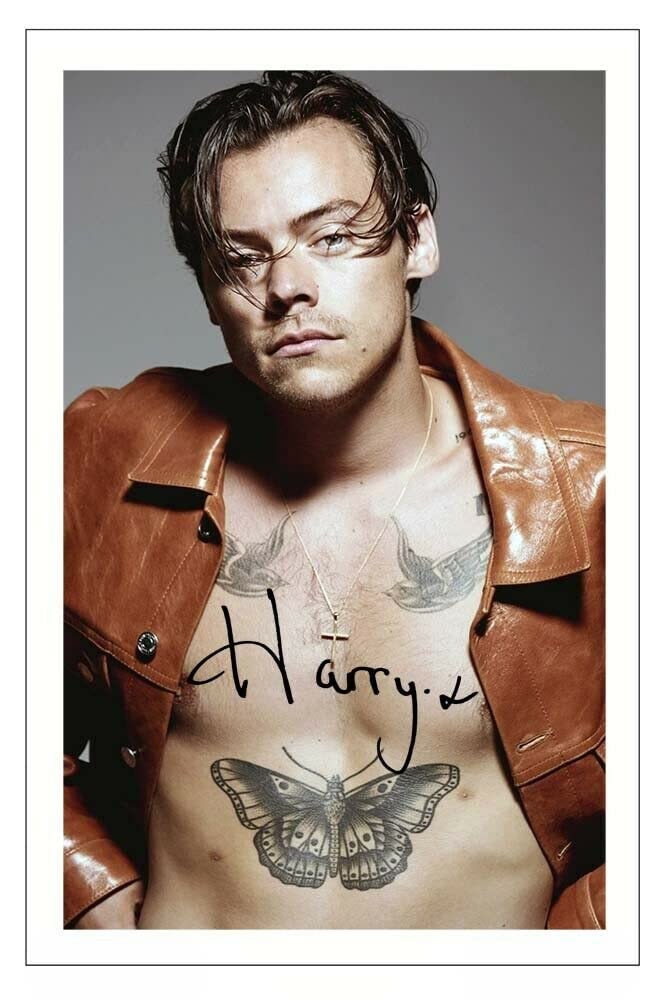 Harry Styles Signed Photo Print Pre Printed Signature One Direction Autograph Gift, 12x8 Inches 304.8 mm x 203.2 mm