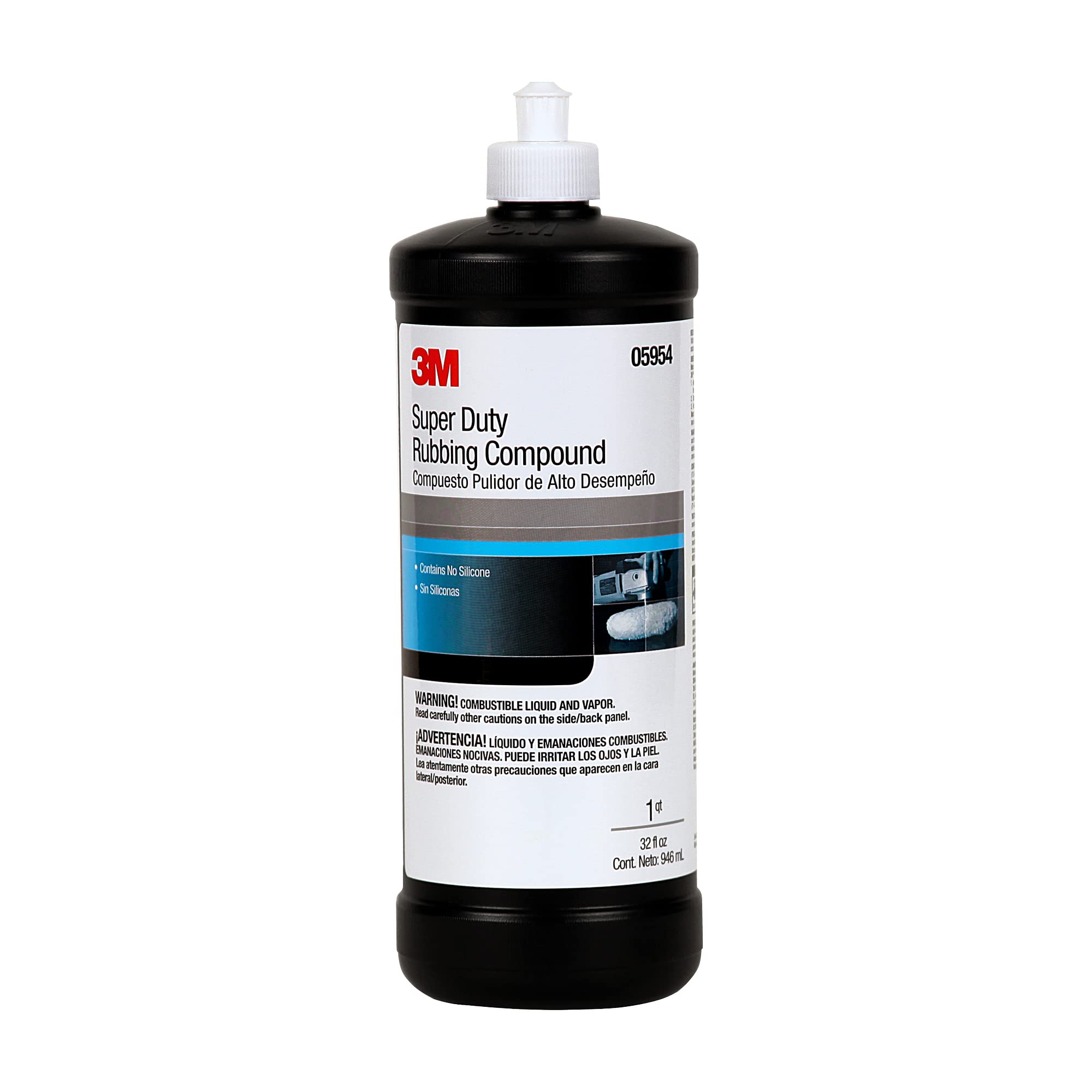 3MSuper Duty Rubbing Compound, 05954, 1 qt (32 fl oz/946 mL)