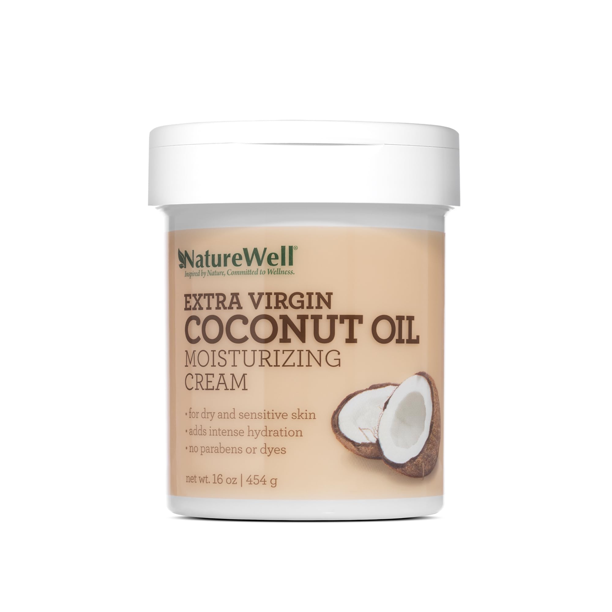 NATURE WELL Extra Virgin Coconut Oil Moisturizing Cream, 16 oz.