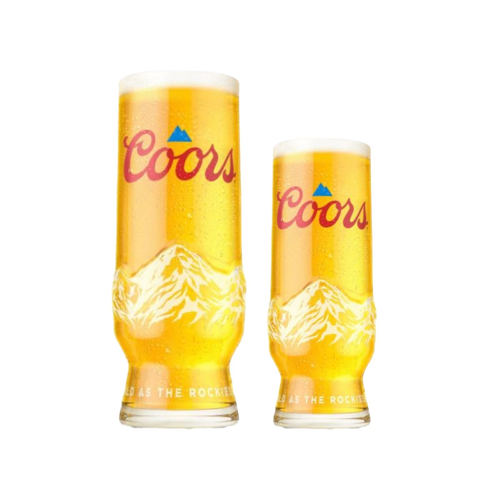 Laurie's Pub and Bar Accessories | Coors Beer Glasses, 1 Pint and 1 Half Pint