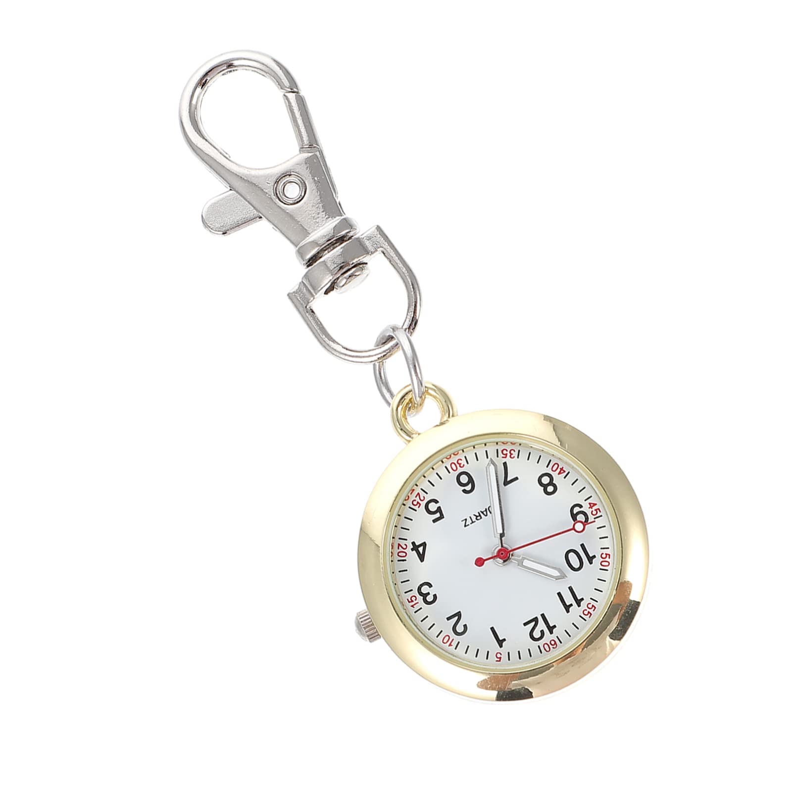 balacooNurse Pocket Watch Clip On, Pocket Watch with Key Buckle Portable Pocket Watch Necklace Hanging Watch Decorative Nurse Watch