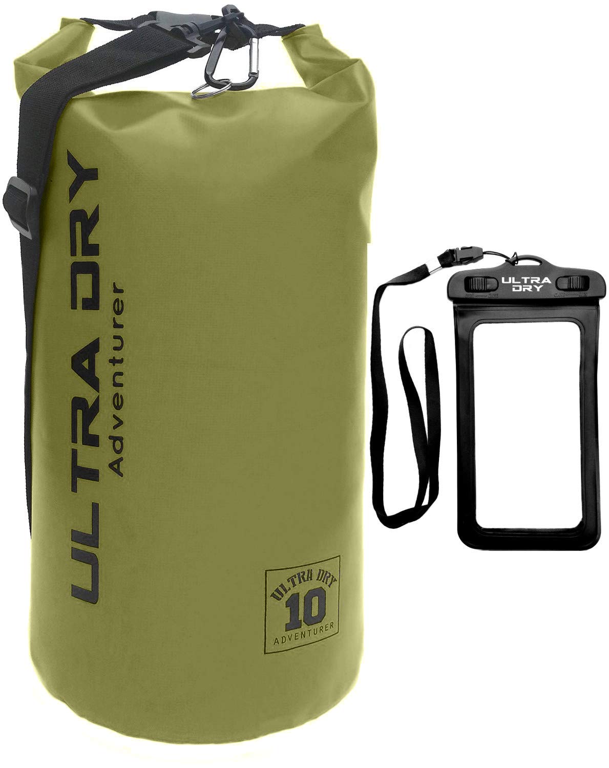 Ultra Dry Adventurer Premium Waterproof Bag, Sack with Phone Dry Bag and Long Adjustable Shoulder Strap Included, Perfect for Kayaking/Boating/Canoeing/Fishing/Rafting/Swimming/Camping/Snowboarding