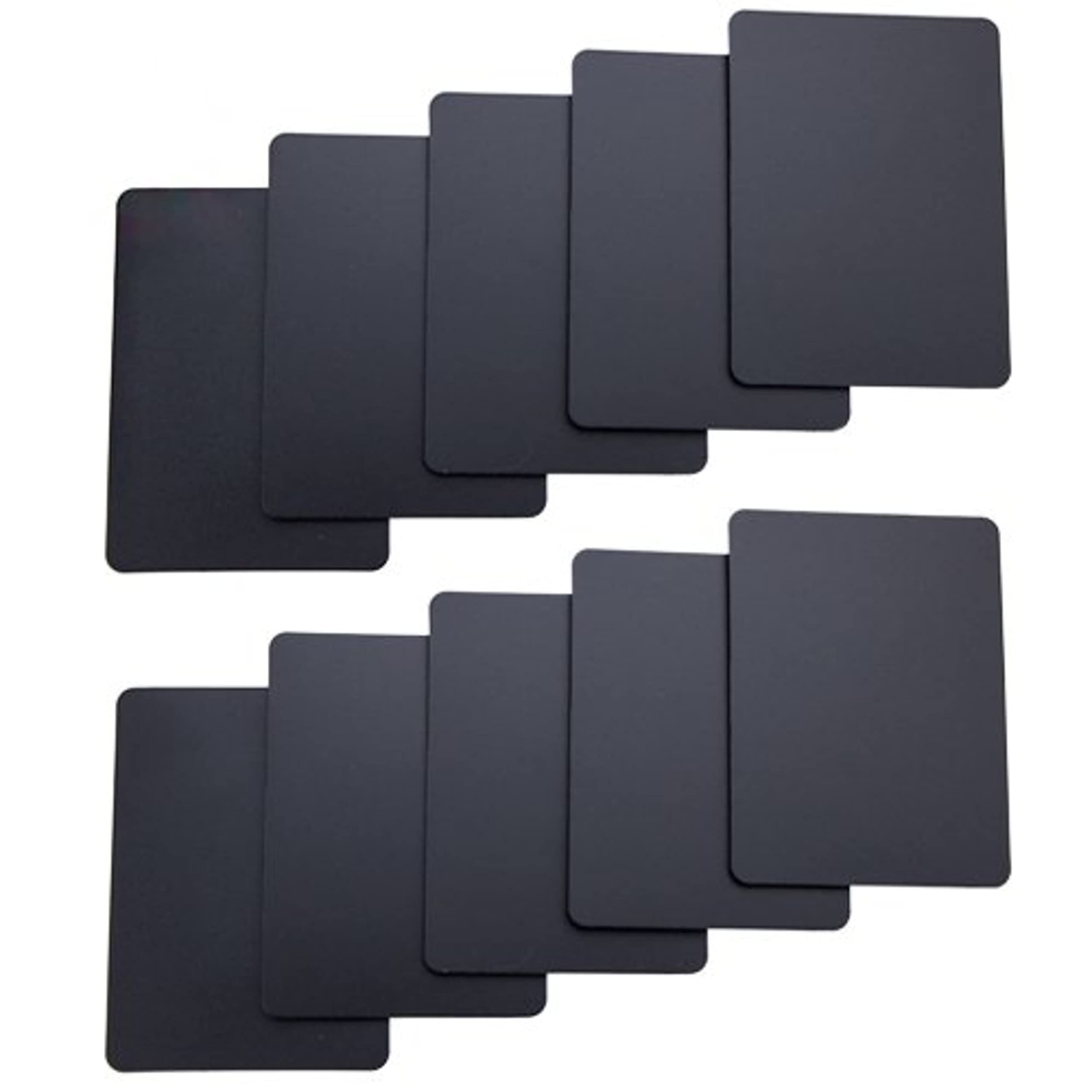 Brybelly Set of 10 Black Plastic Poker Size Cut Cards