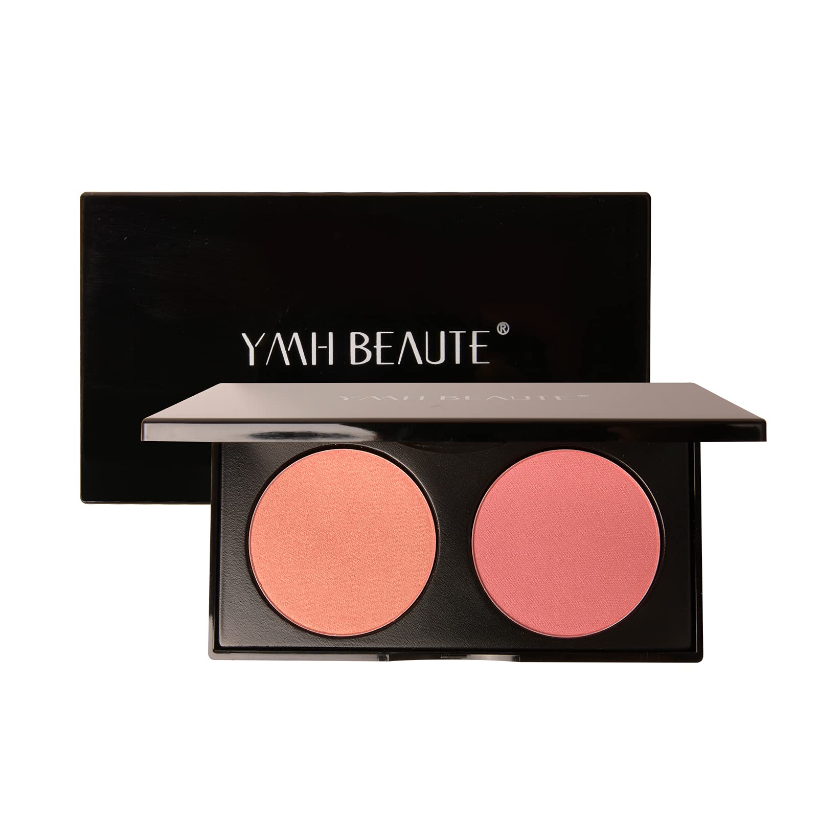 Blush Highlighter Duo Palette, High Pigment Long Lasting Face Peach Blush Makeup Palette