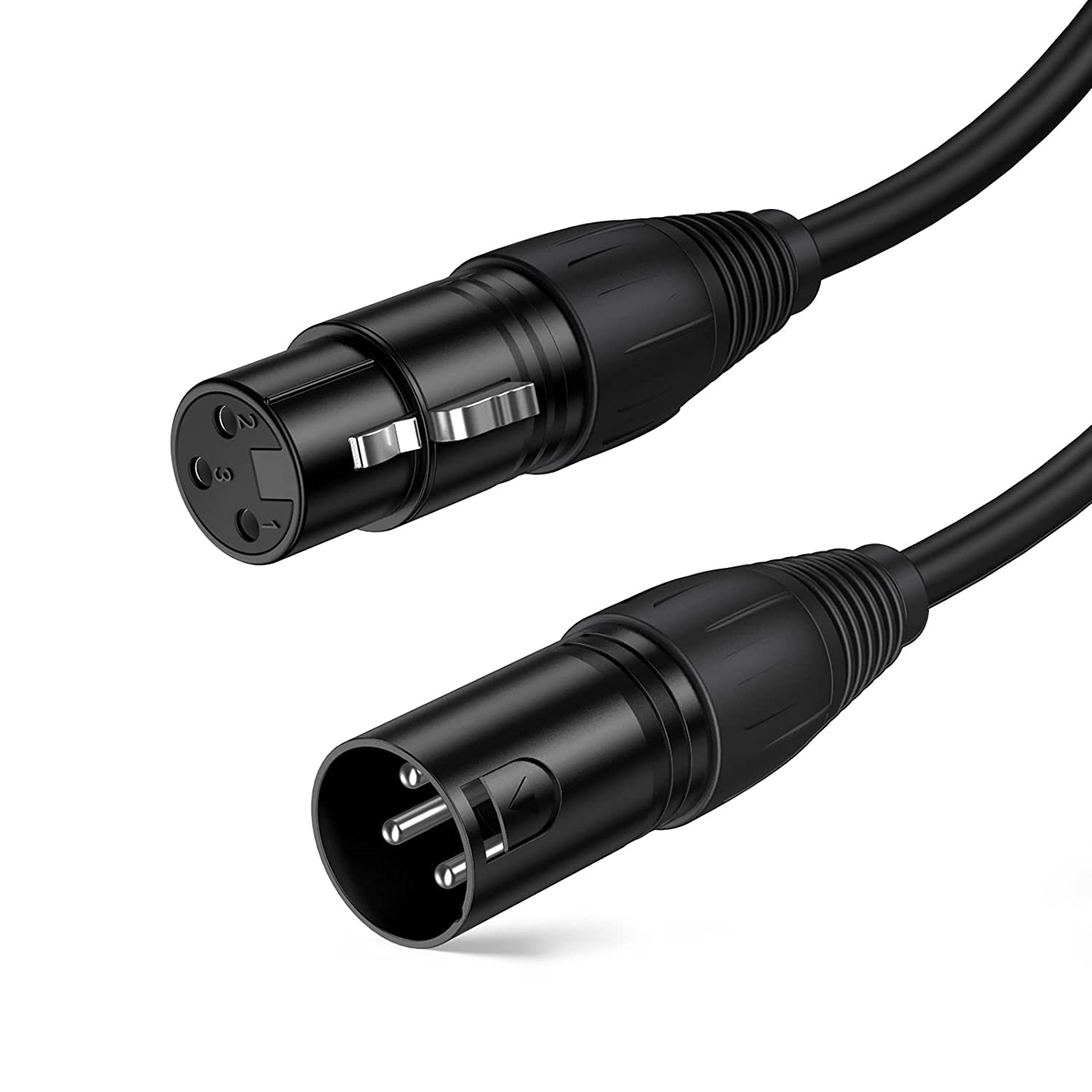 CableCreationXLR Long Cable 6 Meters, XLR Male to Female 3PIN Balanced Professional Microphone Cable for Recording Applications,Mixers,Speaker Systems,DMX Lights.Black-20ft